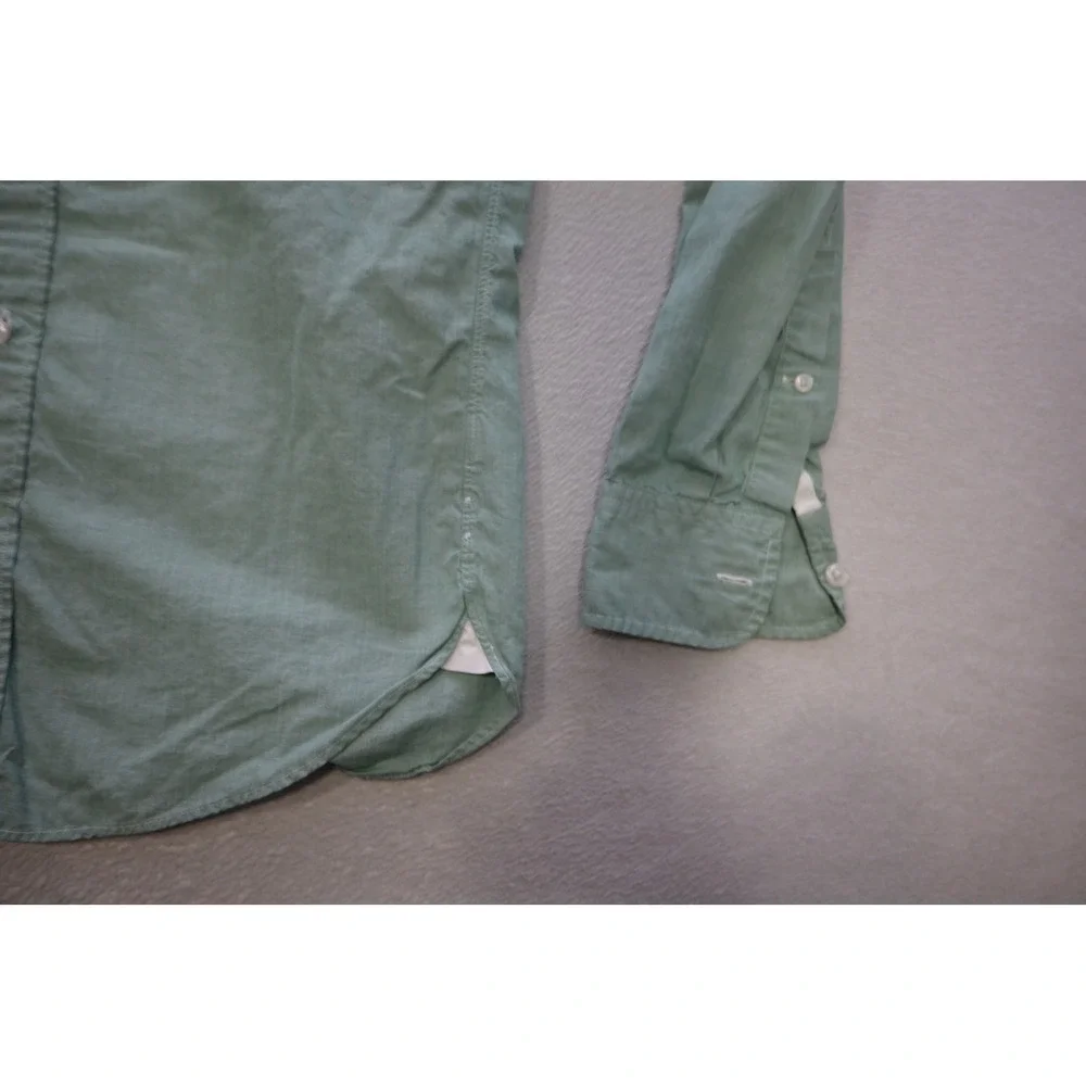 J.Crew Button Down Dress Shirt Mens‎ Small Mint Green Slim Fit Long Sleeve EUC